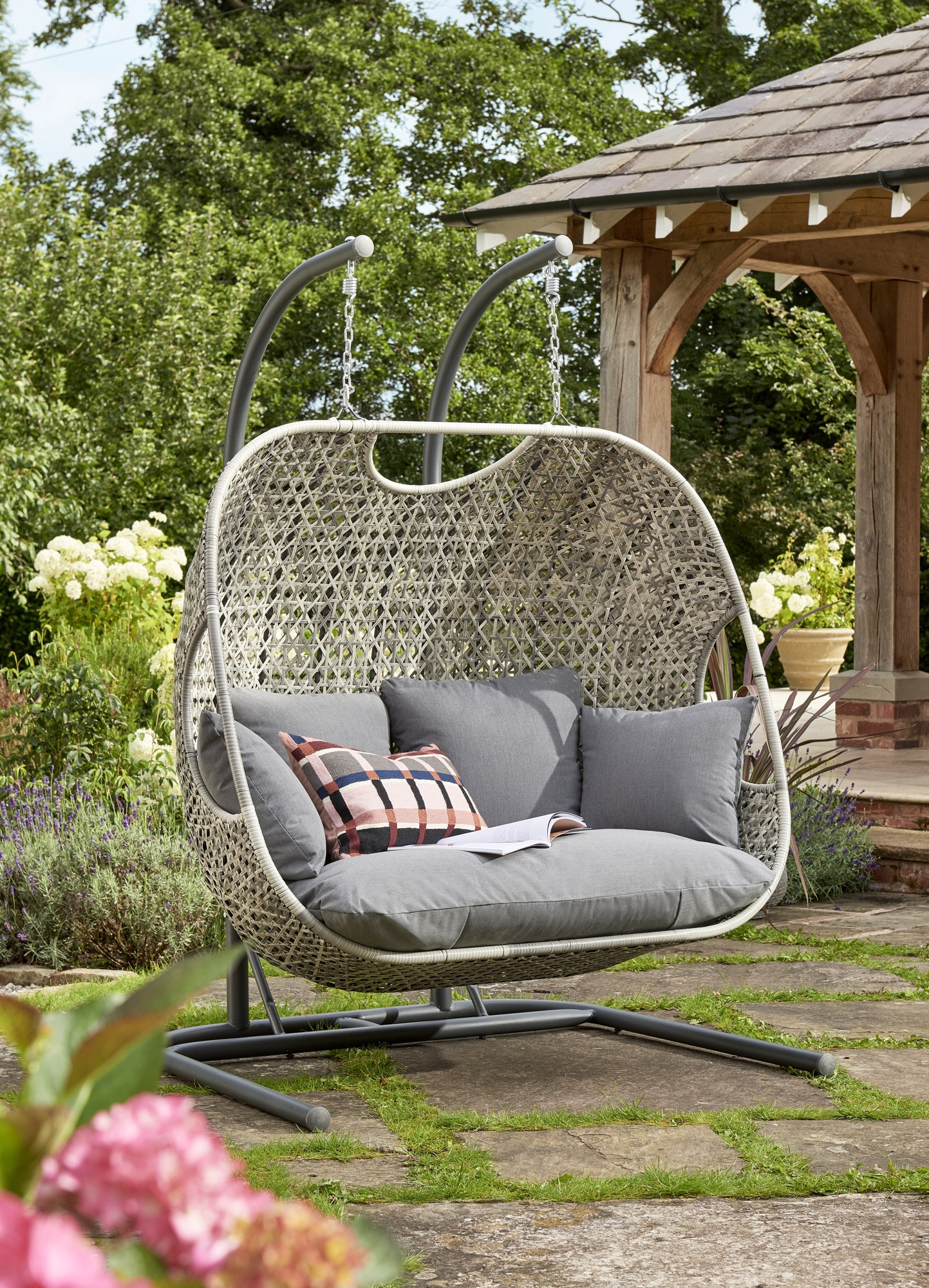 garden double swing chair