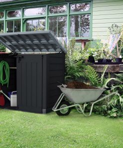 Keter Hideaway 1200L Storage Shed in Anthracite and Grey