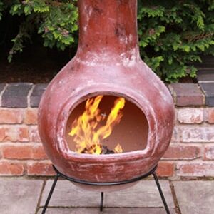 Colima Mexican Chiminea - Red (Extra Large)