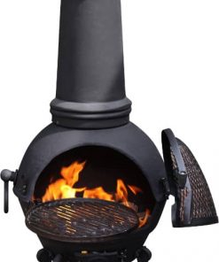 Toledo Cast Iron Chimenea (Extra Large), Black
