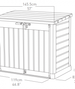 Keter Hideaway 1200L Storage Shed in Anthracite and Grey