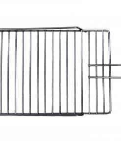 Removable BBQ grill extra-large 24 cm wide x 71 cm long with balcony, stainless steel