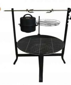 Medium Kadai real fire pit 60cm dia, inc. stand and BBQ grill