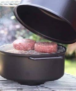 Medium Kadai real fire pit 60cm dia, inc. stand and BBQ grill