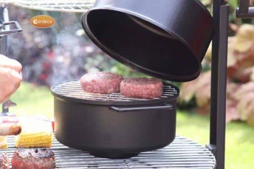 Medium Kadai real fire pit 60cm dia, inc. stand and BBQ grill