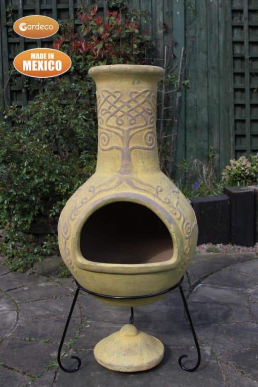 Derwyn Mexican Chiminea in Mustard (Extra Large)