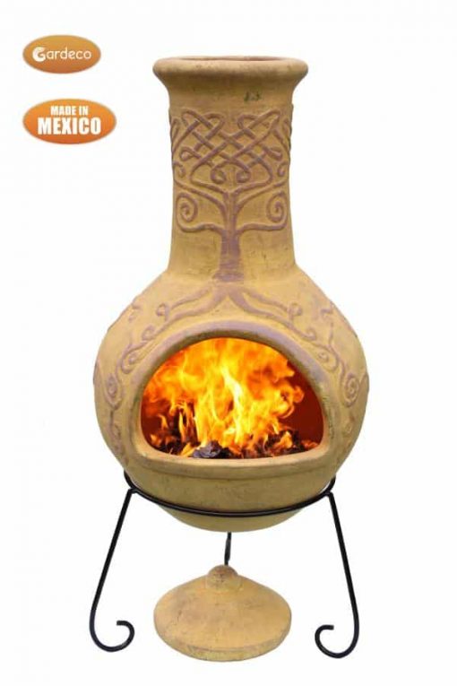 Derwyn Mexican Chiminea in Mustard (Extra Large)