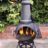 Toledo Cast Iron Chimenea (Extra Large), Black