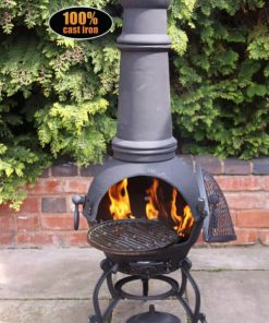 Toledo Cast Iron Chimenea (Extra Large), Black