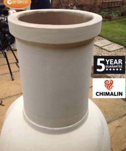 ASTERIA extra-large chimenea made of Chimalin AFC, inc lid & stand, natural clay