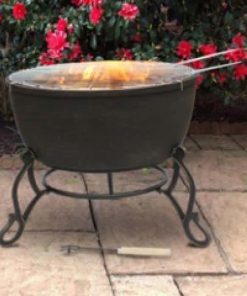 Meredir XL cast iron fire bowl
