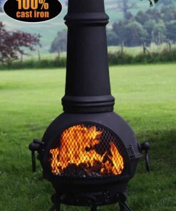 Toledo Cast Iron Chimenea (Extra Large), Black