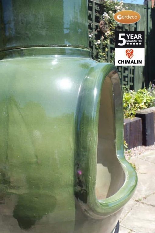 Asteria XL Chimalin AFC Chimenea in glazed green