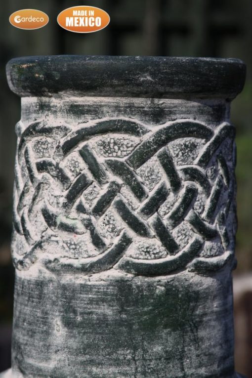 Edyth Mexican chimenea Celtic theme including stand and lid