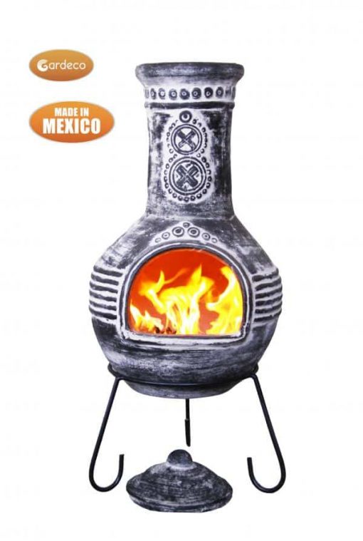 Azteca XL Mexican Chimenea anthracite rustic