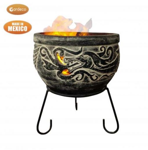 WYND The Dragon fire pit charcoal colour Celtic theme including stand