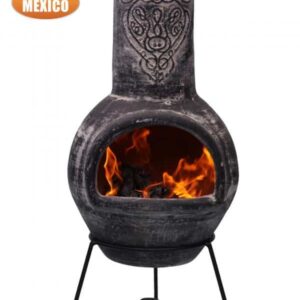 Wulfryc stylised wolf Mexican chimenea Charcoal colour Celtic theme including stand and lid
