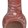 Extra-Large Pepino Mexican Chimenea in red, inc stand and lid