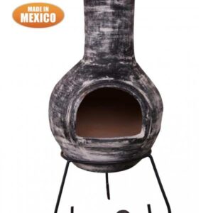 Colima X-Large Mexican Chimenea in Charcoal Grey