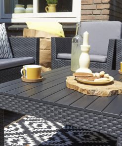 Keter Chicago 4 Seat Outdoor Lounge Set in Grey