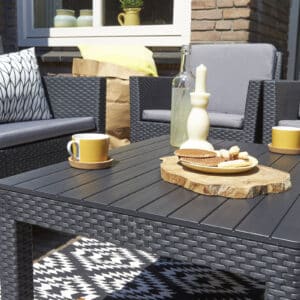 Keter Chicago 4 Seat Outdoor Lounge Set in Grey