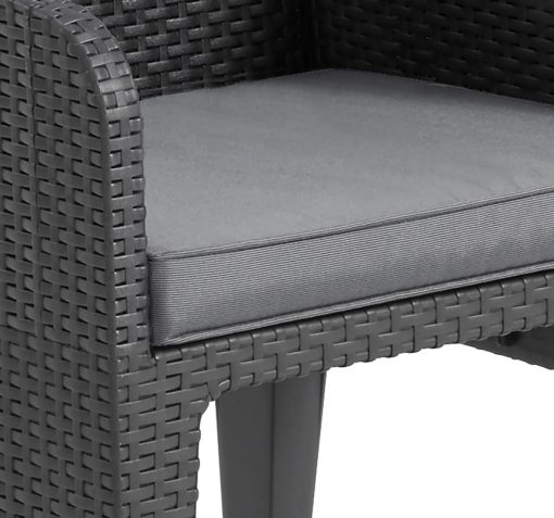 Keter Santiago 9 Piece Outdoor Dining Set in Grey