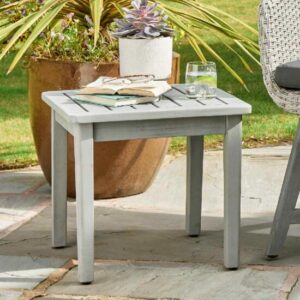 Norfolk Leisure Chedworth Outdoor Chair & Side Table Set in Grey