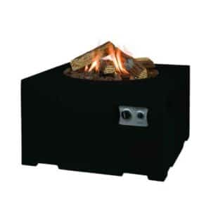 Happy Cocoon Small Square Fire Pit in Black