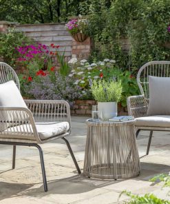 Norfolk Leisure Elland Bistro Set in Grey/Beige