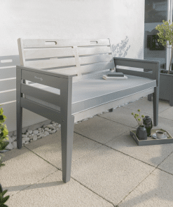 Florenity Grigio 2 Seater Bench in Grey