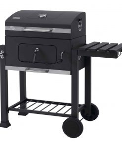Toronto Charcoal BBQ Grill - Easy Click Together Design with Side Table and Grid in Grid System