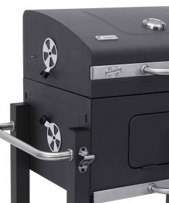 Toronto Charcoal BBQ Grill - Easy Click Together Design with Side Table and Grid in Grid System