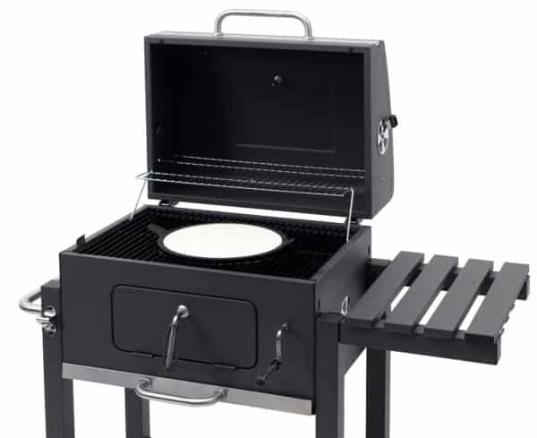 Toronto Charcoal BBQ Grill - Easy Click Together Design with Side Table and Grid in Grid System