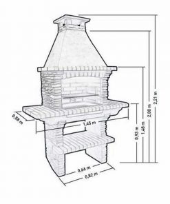 Callow Dark Stone Mediterrani Masonry BBQ Grill