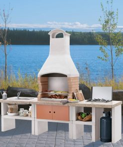Palazzetti Ariel Outdoor BBQ Kitchen with Twin Gas Hob and Sink