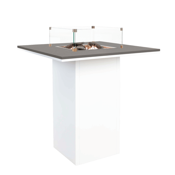 Cosiloft 100 White And Grey Fire Pit Bar Table