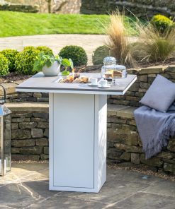 Cosiloft 100 White And Grey Fire Pit Bar Table