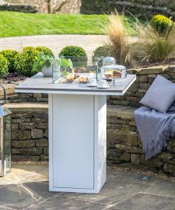 Cosiloft 100 White And Grey Fire Pit Bar Table