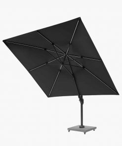 Pacific Lifestyle Glow Challenger T2 3m Square Anthracite Parasol