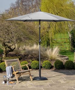 Pacific Lifestyle Riva 2.5m Round Luna Grey Parasol