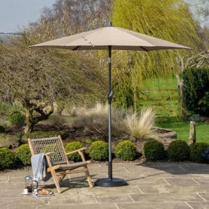 Pacific Lifestyle Riva 2.5m Round Taupe Parasol