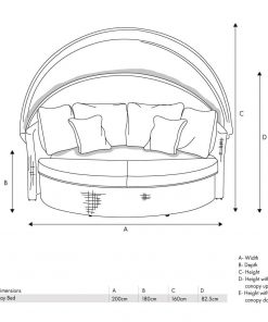 Pacific Lifestyle Stone Grey Bermuda Day Bed