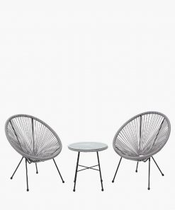 Pacific Lifestyle Grey PU Rio 3 Piece Bistro Set