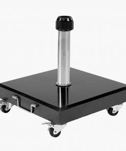 Pacific Lifestyle Rome Polished Black Granite 60KG Wheeled Parasol Base