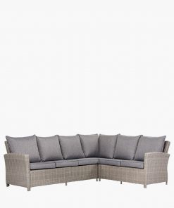 Pacific Lifestyle Slate Grey Barbados Corner Set Long Left with Ceramic Top