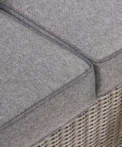Pacific Lifestyle Slate Grey Barbados Corner Set Long Left with Ceramic Top and Fire Pit