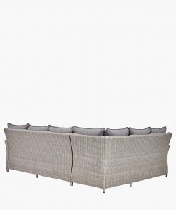 Pacific Lifestyle Slate Grey Barbados Corner Set Long Right with Ceramic Top