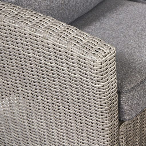 Pacific Lifestyle Slate Grey Barbados Corner Set Long Right with Ceramic Top and Fire Pit