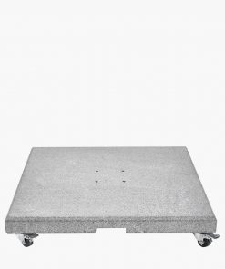 Pacific Lifestyle Salerno Hammered Grey Granite 90KG Wheeled Parasol Base