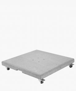 Pacific Lifestyle Salerno Hammered Grey Granite 90KG Wheeled Parasol Base